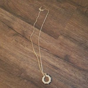 Gold Necklace with Black Accents
